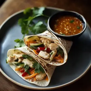 Thai Peanut Chicken Wraps