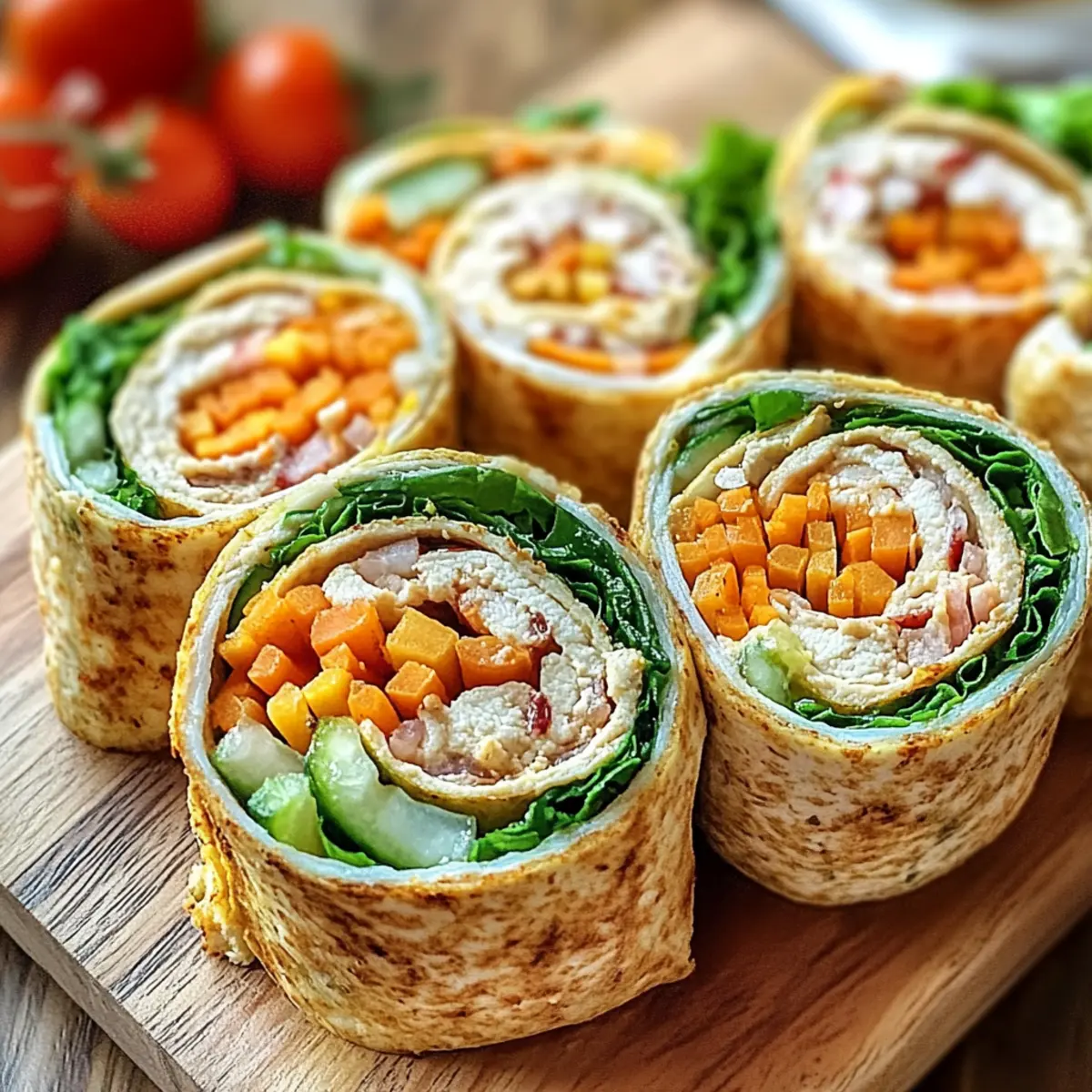 Turkey Hummus Roll Ups