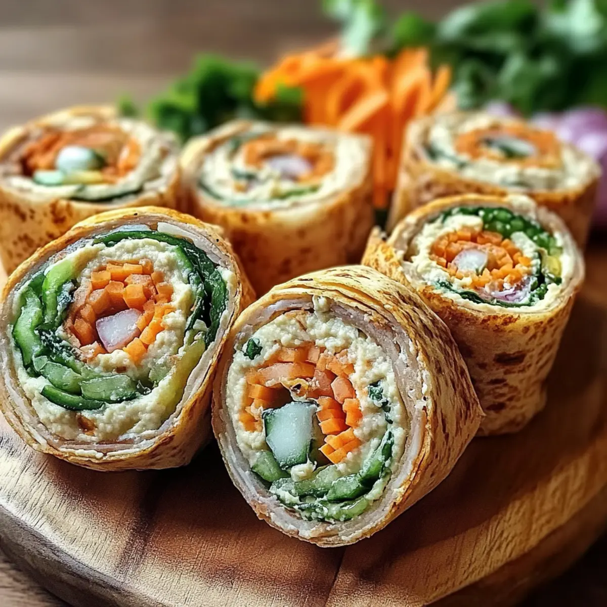 Turkey Hummus Roll Ups