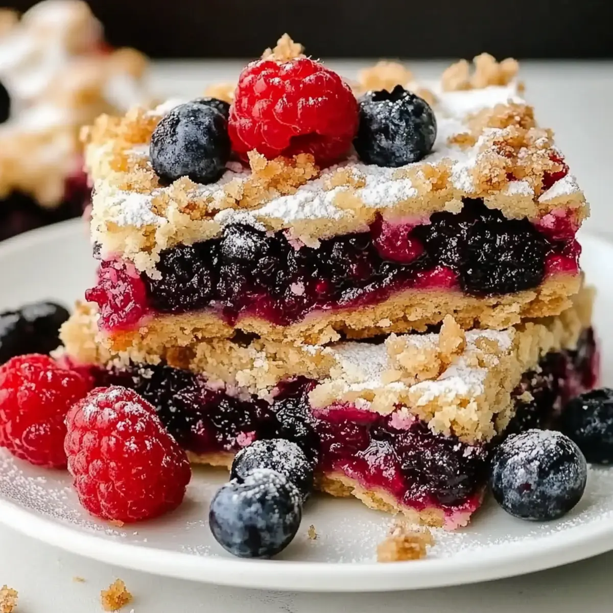 Vegan Berry Crumble Bars