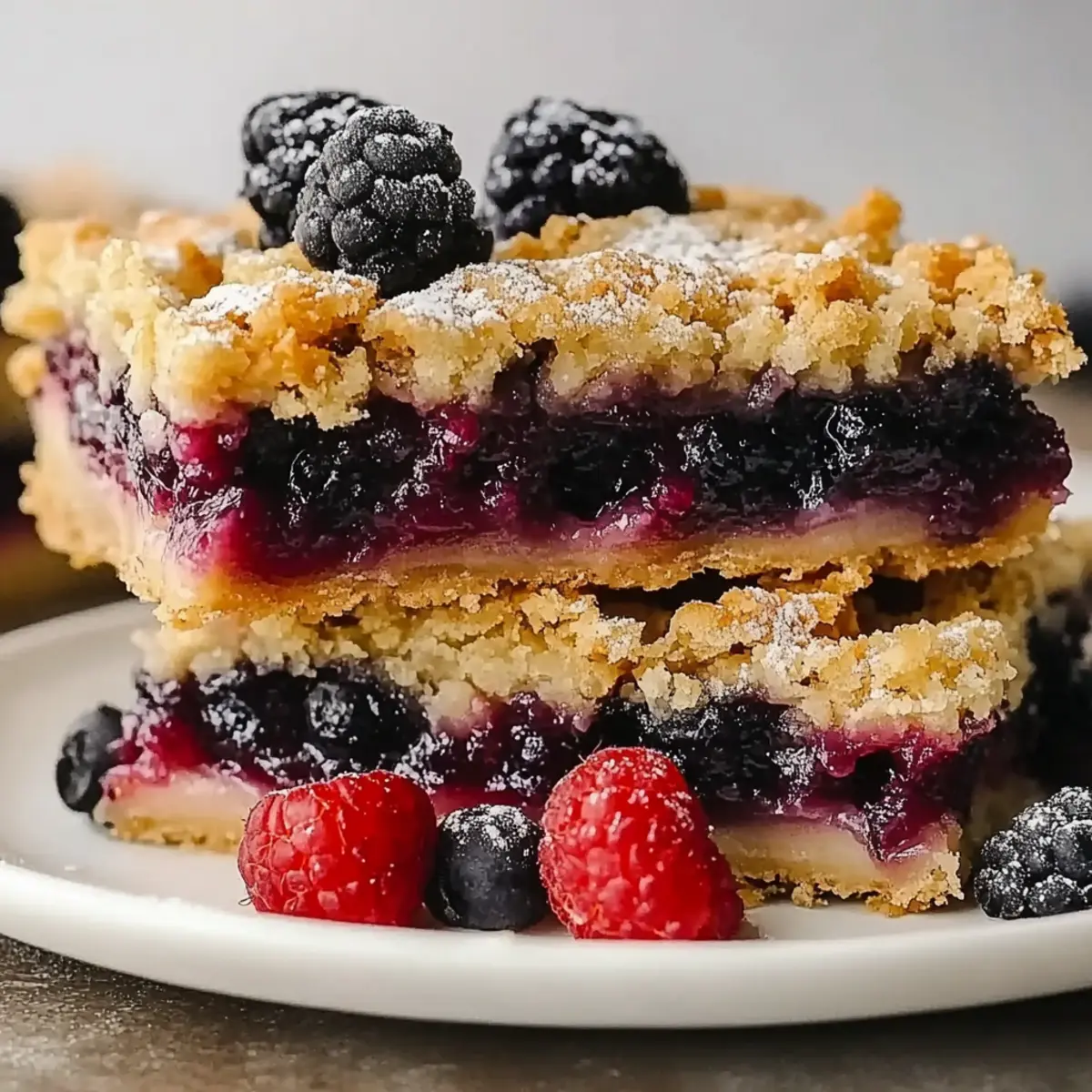 Vegan Berry Crumble Bars