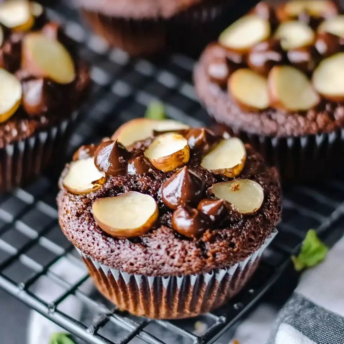 Veggie-Loaded Chocolate Muffins