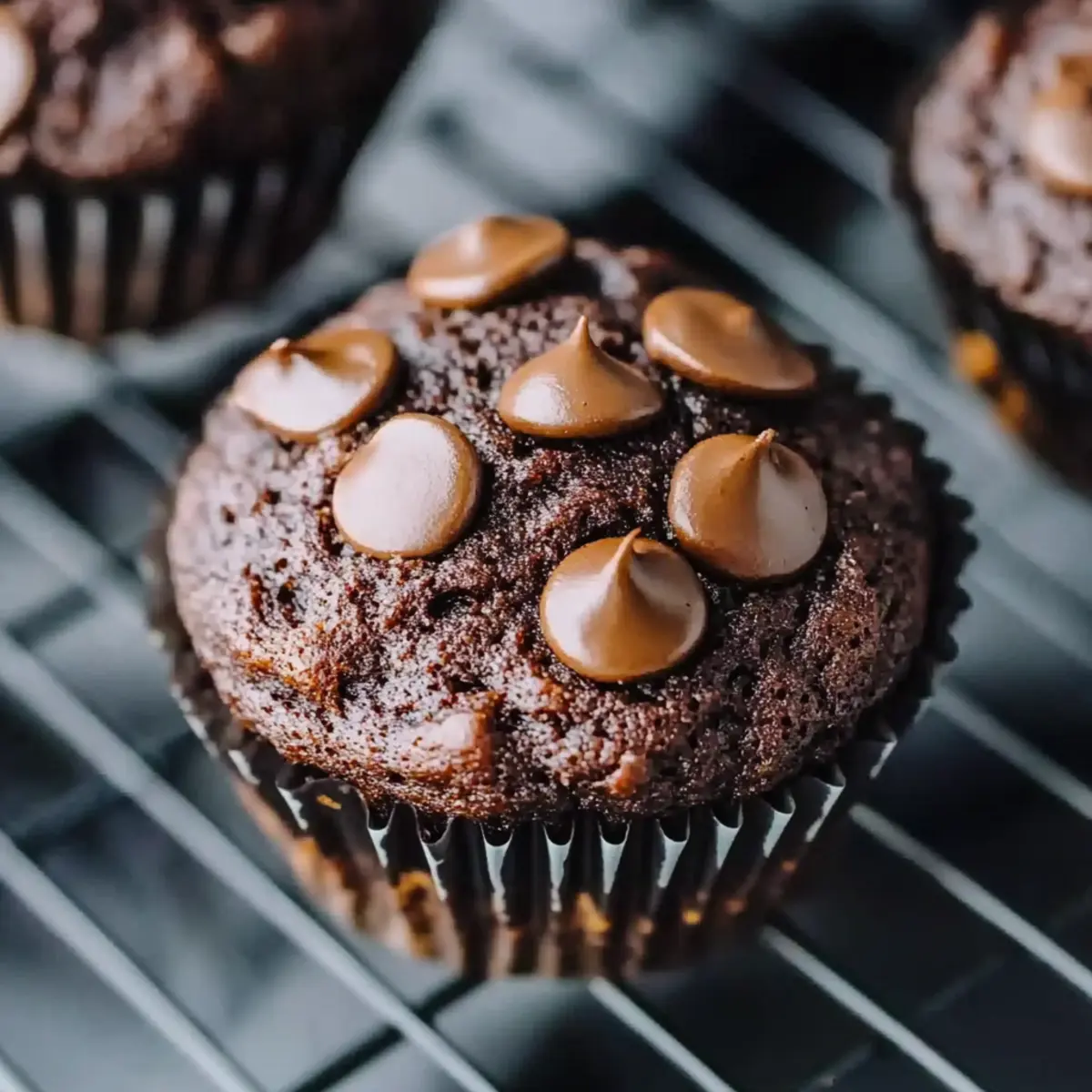 Veggie-Loaded Chocolate Muffins