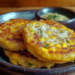 Venezuelan Sweet Corn Cachapas with Melty Cheese