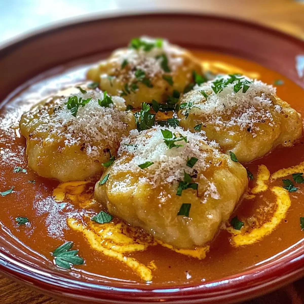 Wholesome Tomato Soup with Cheddar Bay Dumplings