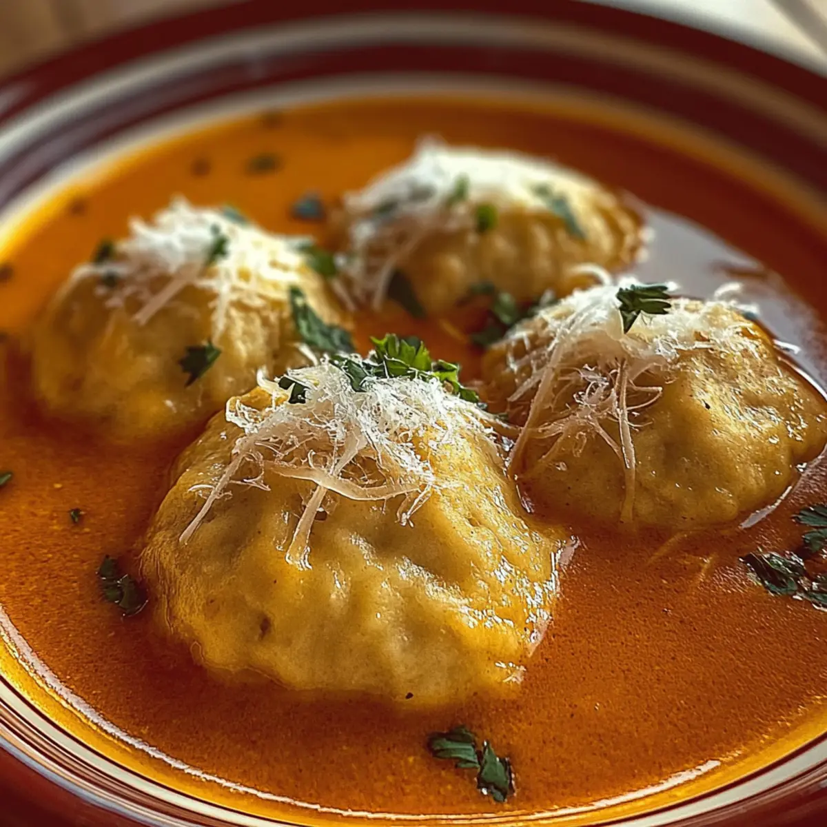 Wholesome Tomato Soup with Cheddar Bay Dumplings