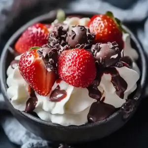 Chocolate-Covered Strawberry Yogurt Clusters