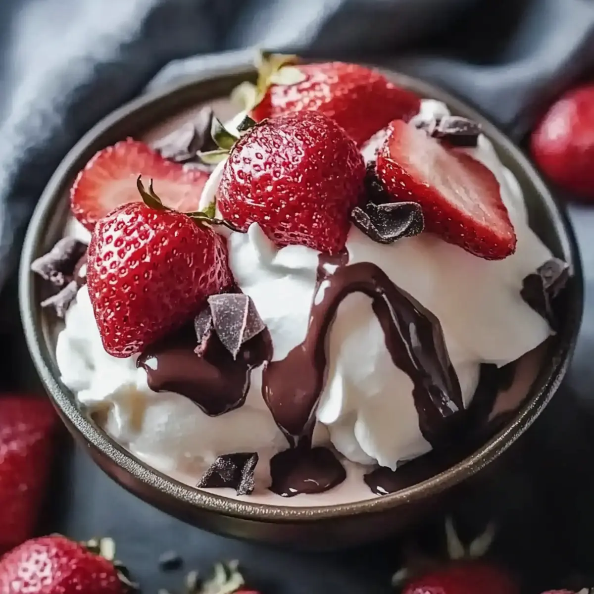 Chocolate-Covered Strawberry Yogurt Clusters