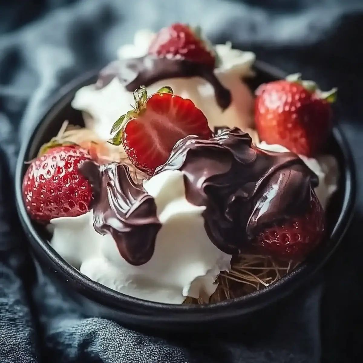 Chocolate-Covered Strawberry Yogurt Clusters