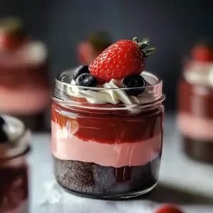 Chocolate Strawberry Mousse Cake Parfaits