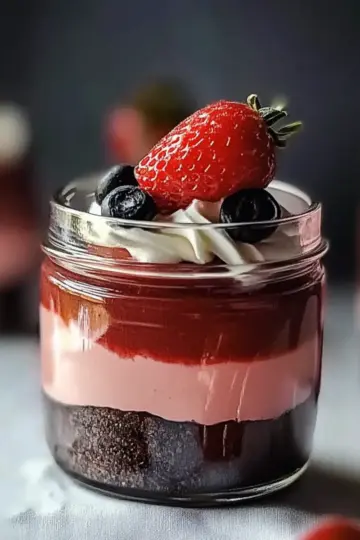 Chocolate Strawberry Mousse Cake Parfaits