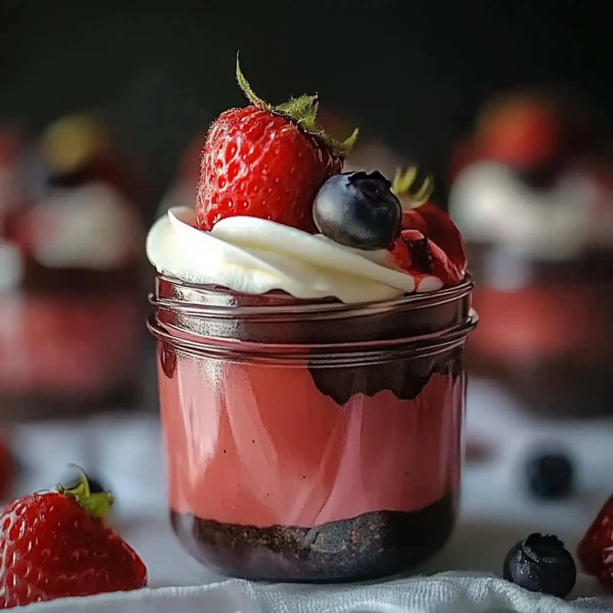 Chocolate Strawberry Mousse Cake Parfaits