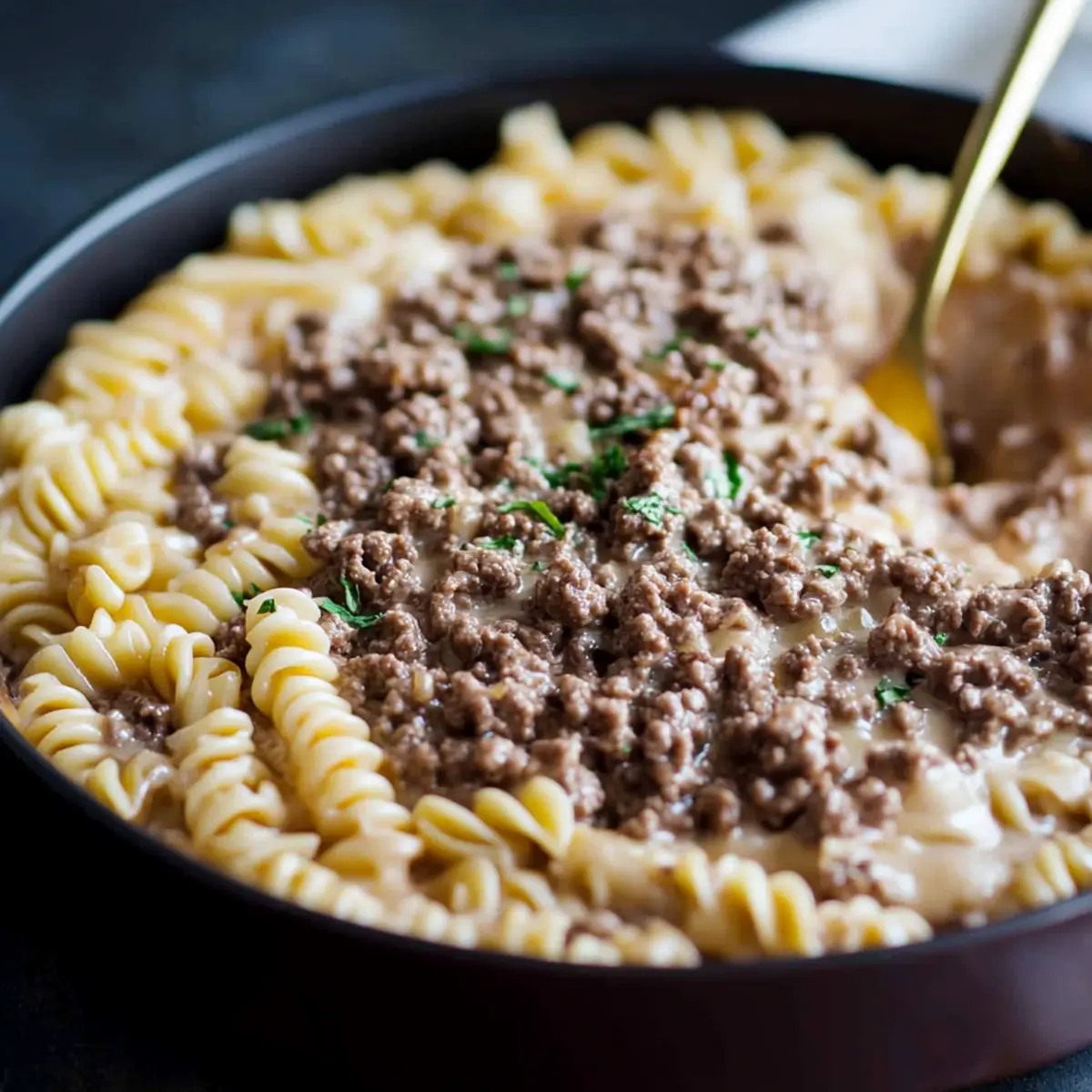 Creamy Ground Beef Pasta