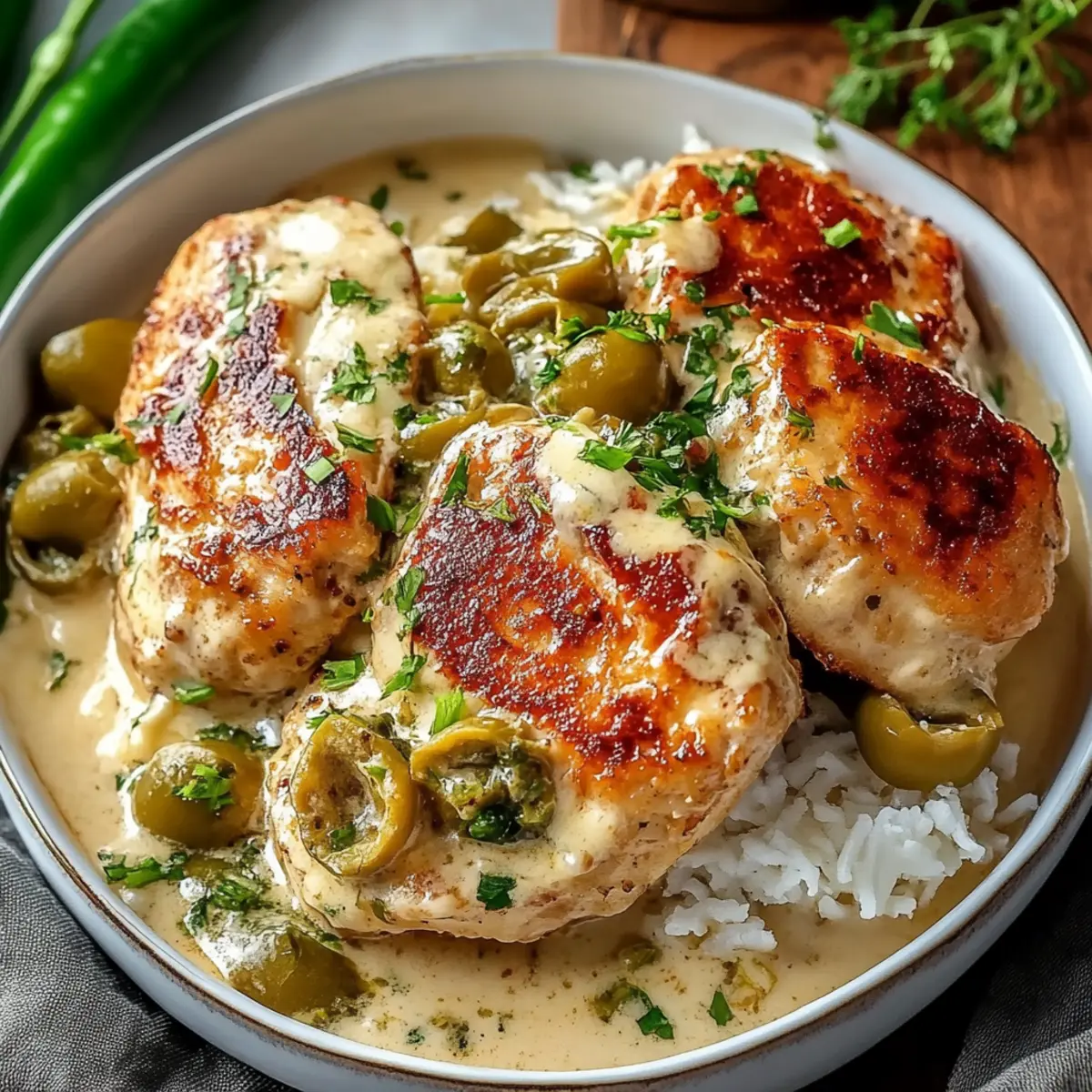 Creamy Pepperoncini Chicken Skillet