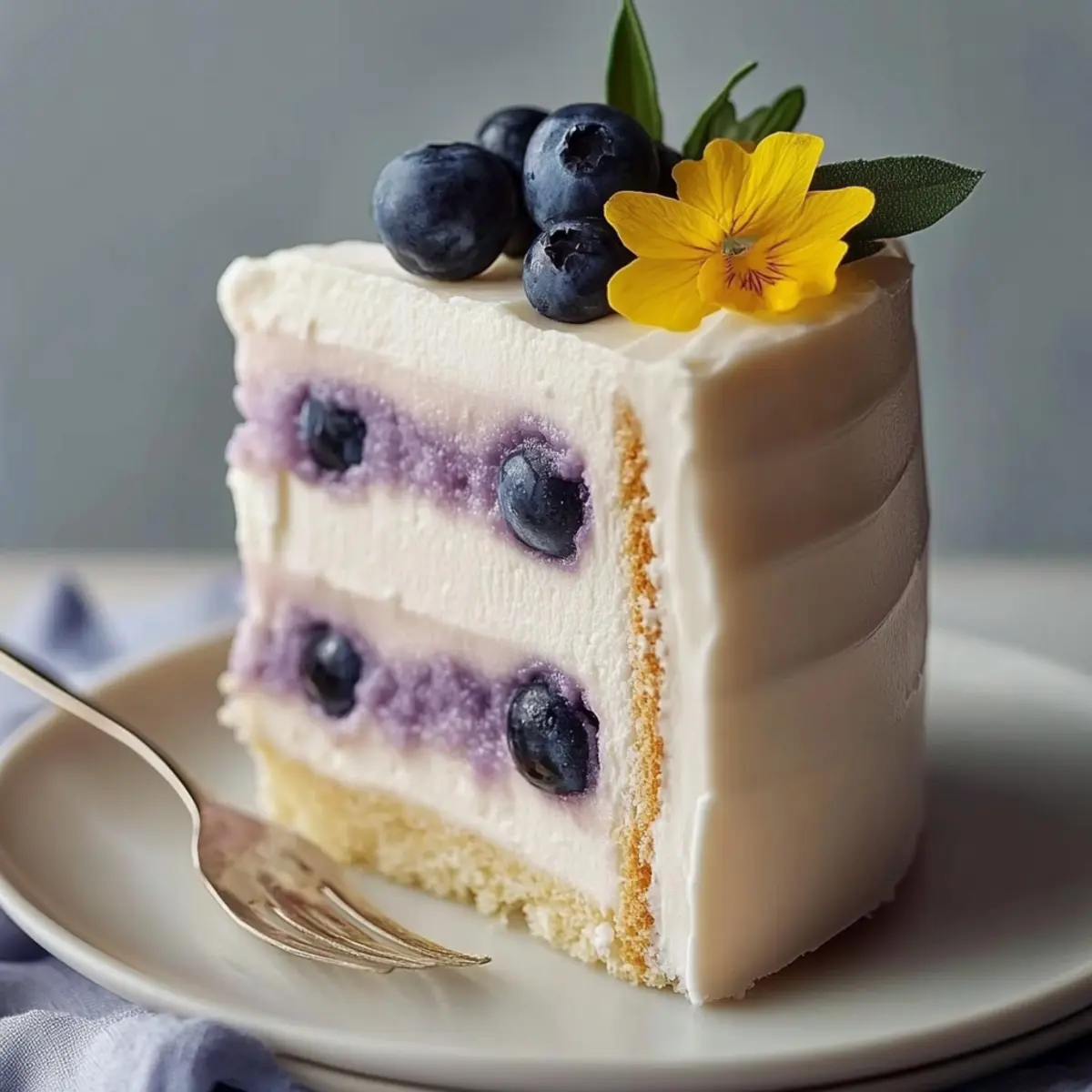 Lemon Blueberry Cheesecake Cake