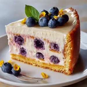 Lemon Blueberry Cheesecake Cake