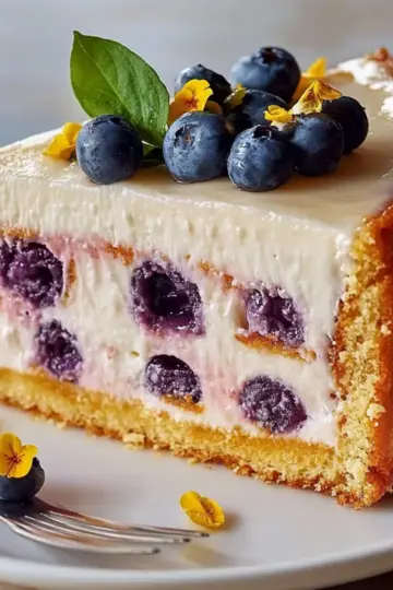 Lemon Blueberry Cheesecake Cake