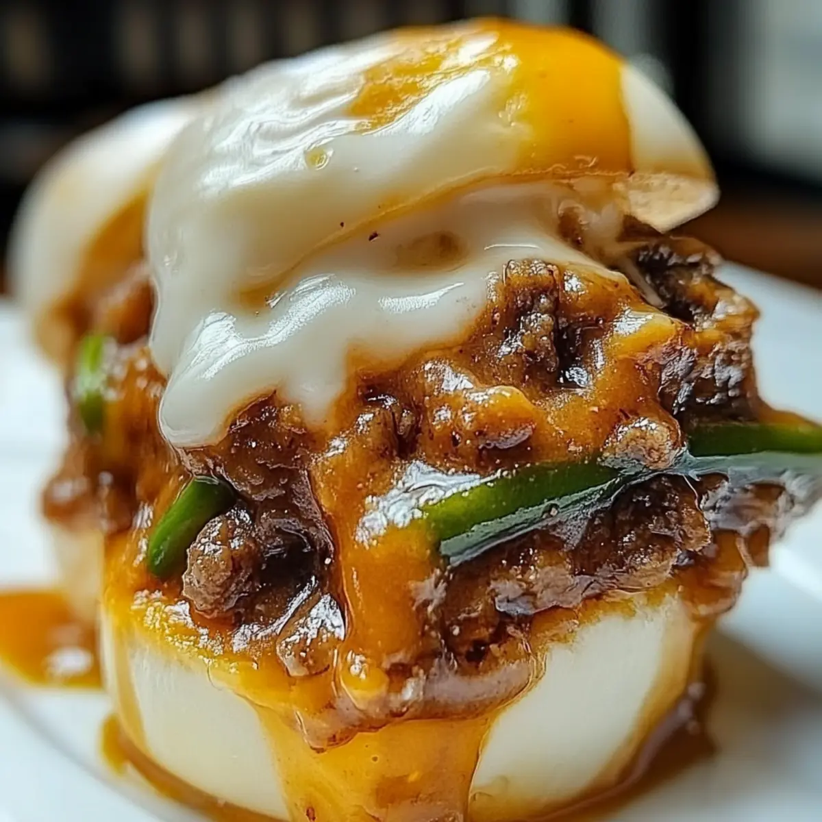 Loaded Peppers and Beef Brioche Melts