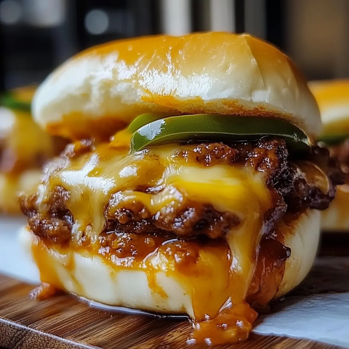 Loaded Peppers and Beef Brioche Melts