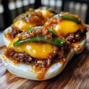 Loaded Peppers and Beef Brioche Melts