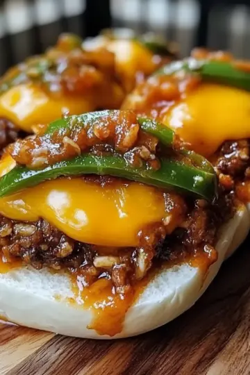 Loaded Peppers and Beef Brioche Melts