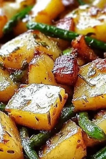 Oven-Roasted Potatoes and Green Beans