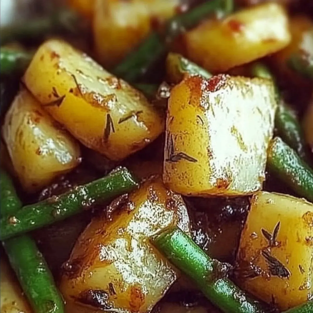 Oven-Roasted Potatoes and Green Beans
