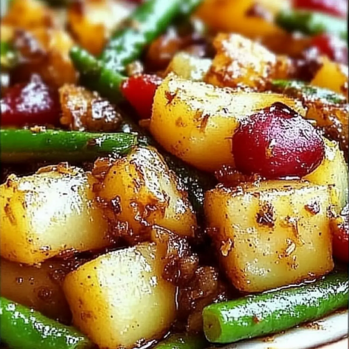 Oven-Roasted Potatoes and Green Beans