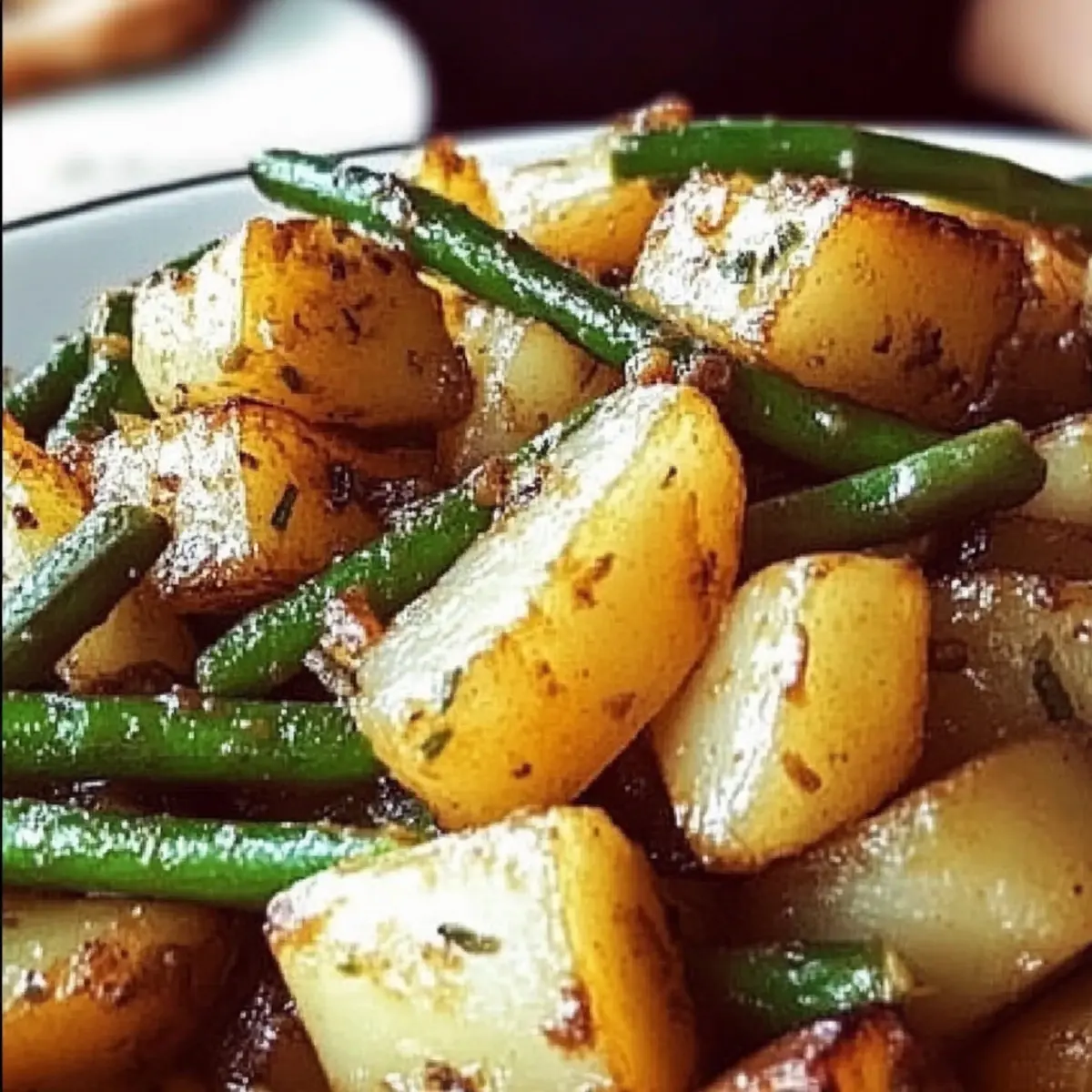 Oven-Roasted Potatoes and Green Beans