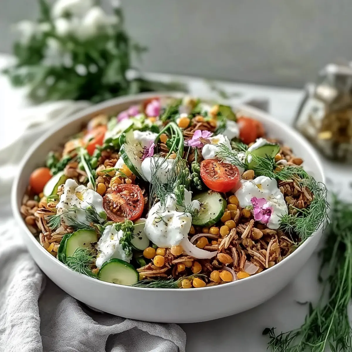 Protein Packed Mediterranean Lentil Salad