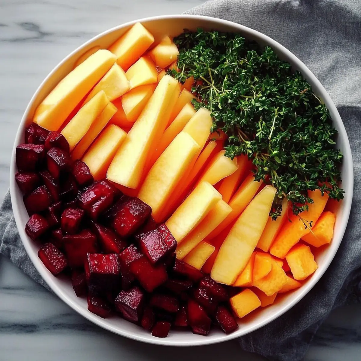 Raw Beet Salad with Apples and Carrots