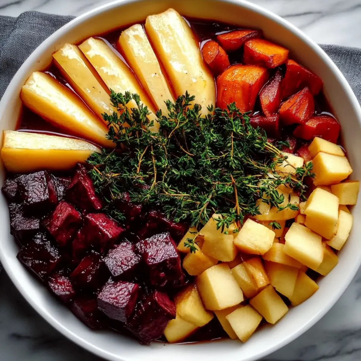 Raw Beet Salad with Apples and Carrots