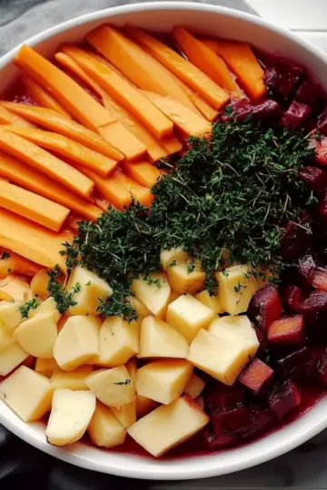 Raw Beet Salad with Apples and Carrots