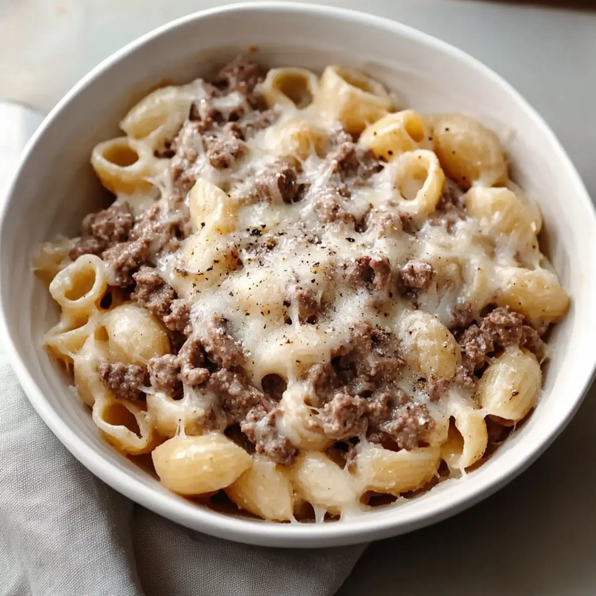 Creamy Beef and Shells