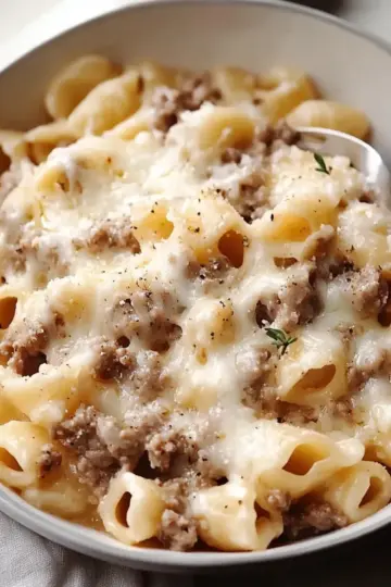 Creamy Beef and Shells