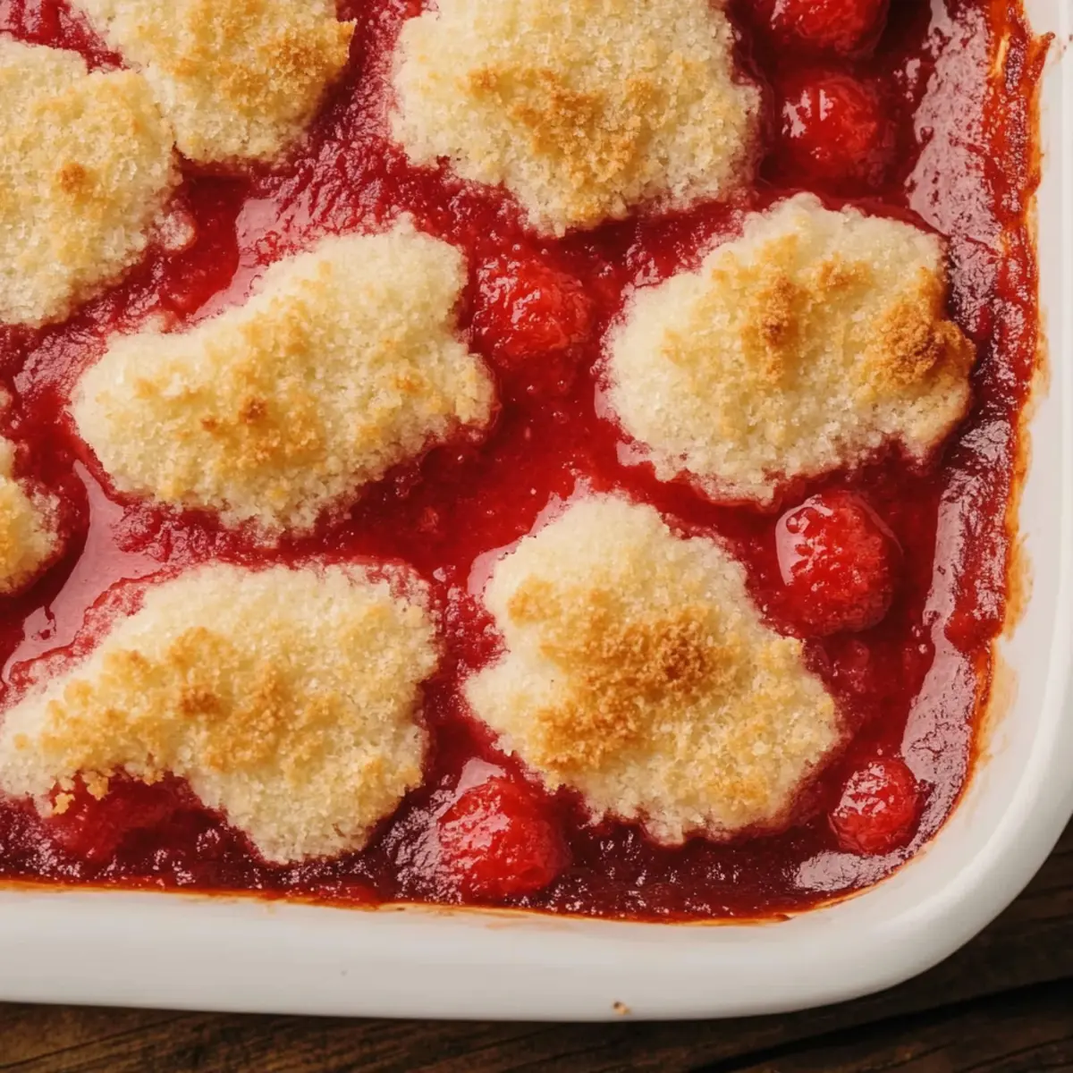 Fresh Strawberry Cobbler with Orange Juice
