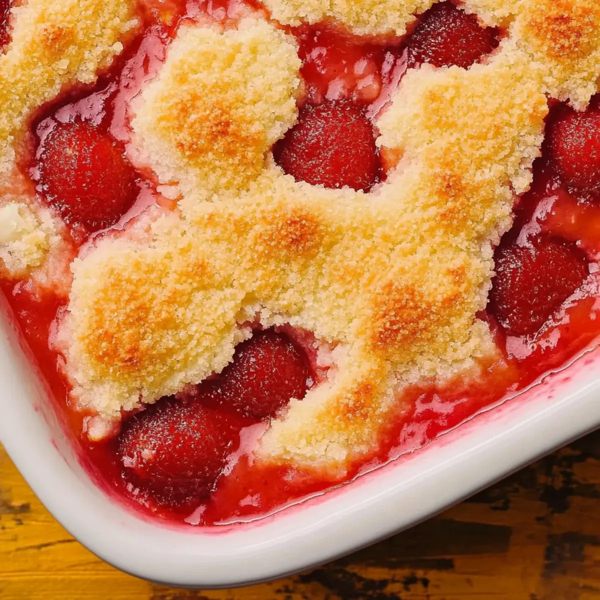 Fresh Strawberry Cobbler with Orange Juice
